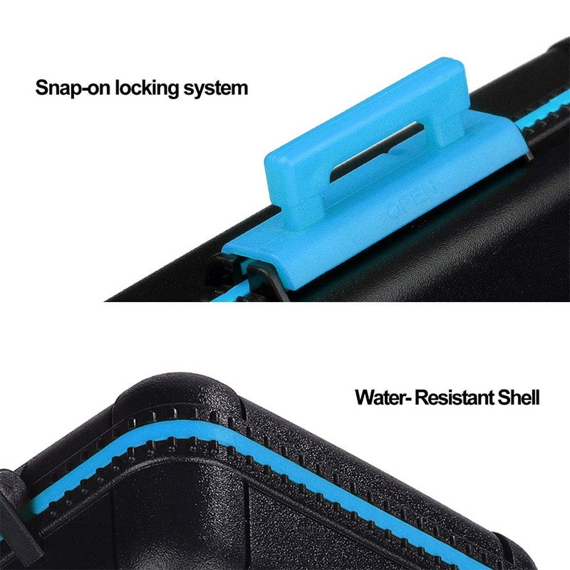 LENSGO Camera Battery Memory Card Case, Memory Card Hard Protector Case Water-Resistant Anti-Shock Storage Box for 3 Camera Batteries 3 XQD or 3 CF Cards 6 SD Cardsï¼ˆBlueï¼‰ - Image 3